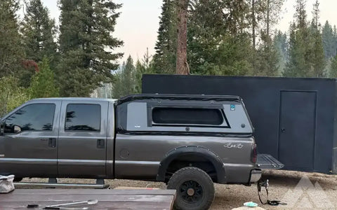 Flated camper shell and bed
