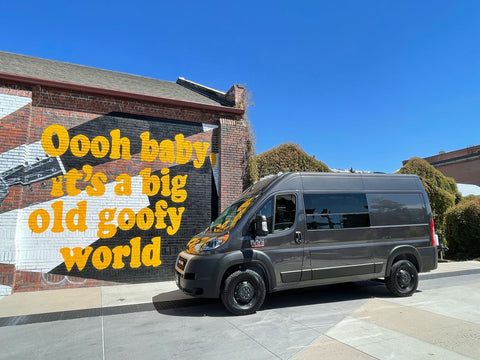 The Happy Glamper Converted 2022 Ram Promaster #vanlife camper van overland rental