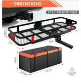 RV rental: Hitch cargo carrier (60x22x7.08in) & travel bag (55.1x22.08x19.6in) for added storage. Fits 2" receivers.
