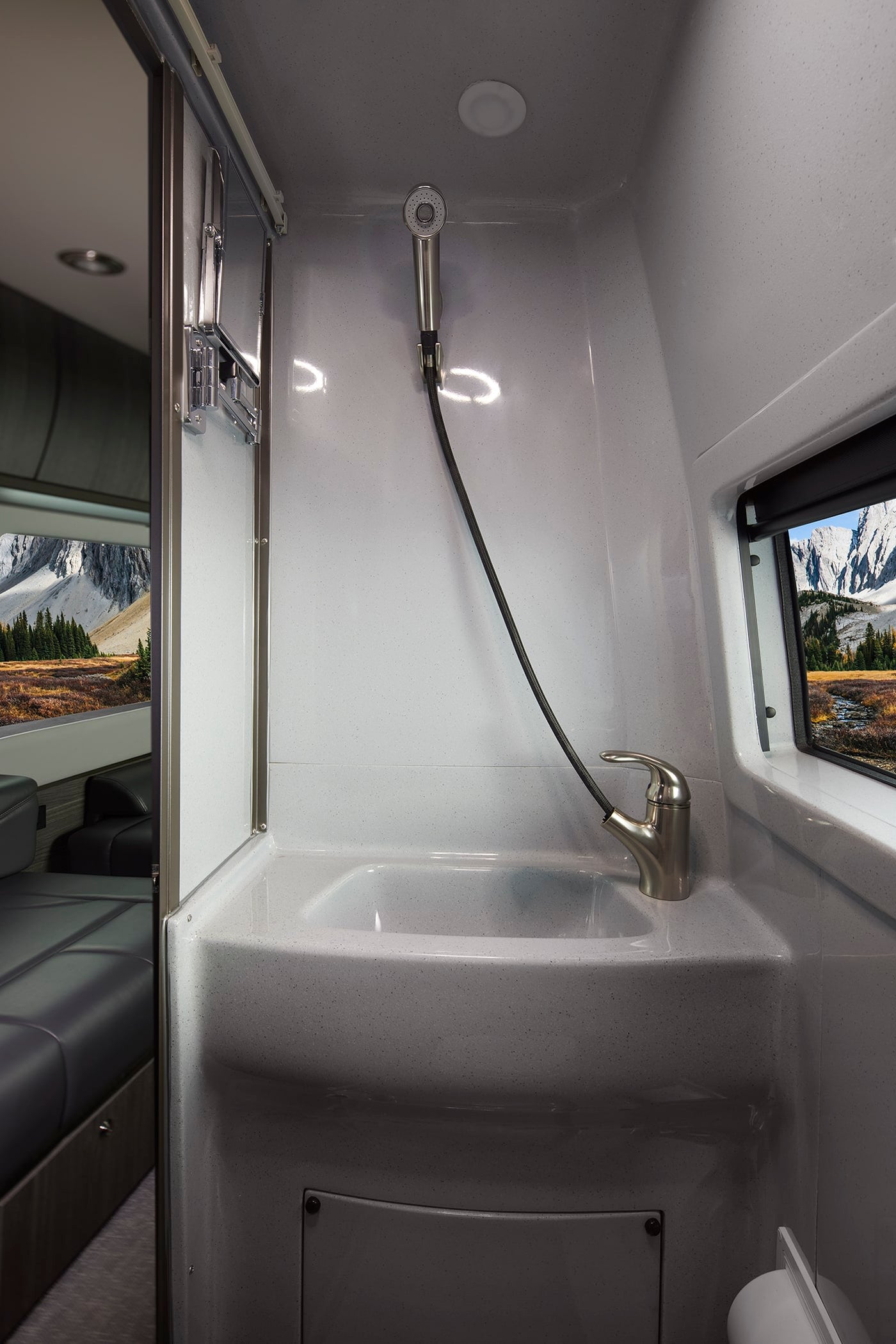  perfect for your next adventure.|Experience comfort in this luxury RV rental. Featuring plush seating — photo 13