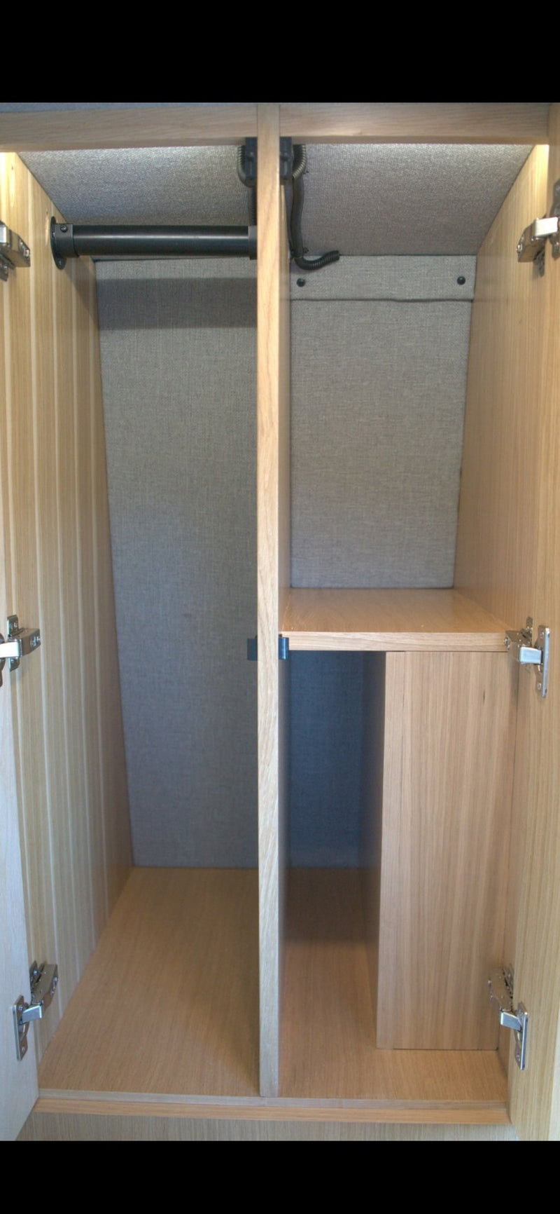  warm wooden cabinets with lighting — photo 20