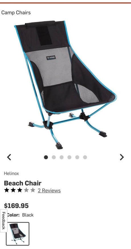 Helinox portable camping chair black and blue in Manhattan Beach, CA (photo 8)