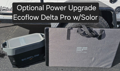 Upgrade your RV rental with optional portable power! Ecoflow Delta Pro & solar panel for reliable off-grid energy on the go.