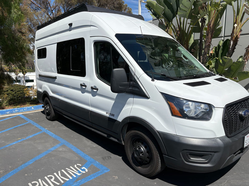 White Ford Transit rv rental camper van — photo 1