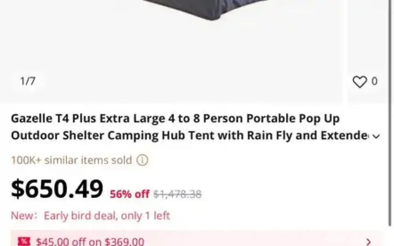 Gazelle T4 Plus Camping Tent — used tents & canopies for sale (photo 4) — photo 4
