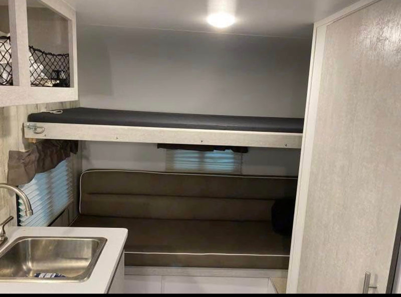  black door & windows.|White Rove Lite travel trailer — photo 5