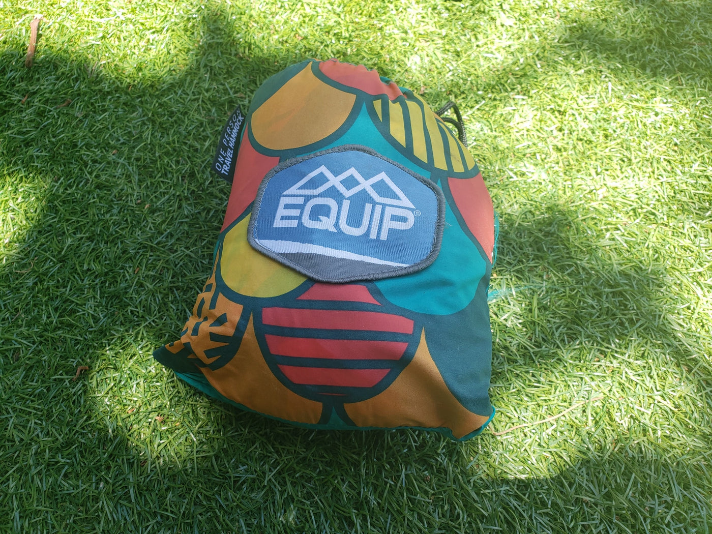 Colorful "Equip" travel hammock, ideal portable outdoor gear for your next RV rental camping adventure. — photo 13