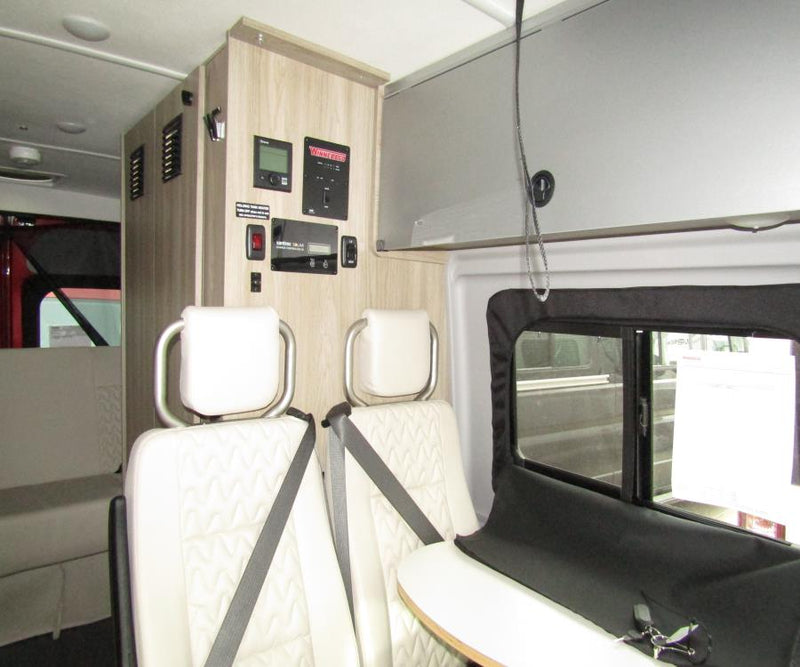  and seats.|Camper van RV rental interior: Kitchen — photo 12