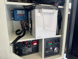 RV rental's power hub: LiFePO4 battery, solar charge controller, and integrated AC/DC panels for off-grid living.