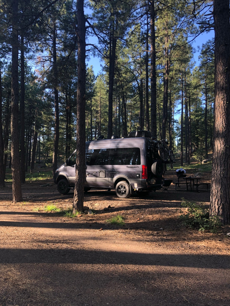  and integrated tech. Perfect for your next trip.|Explore the forest with this RV rental: a Sprinter camper van — photo 12
