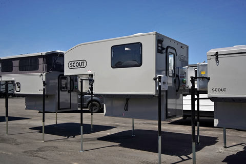 2026 Scout Olympic Slide In Cabover Truck Camper Sage Green 33399