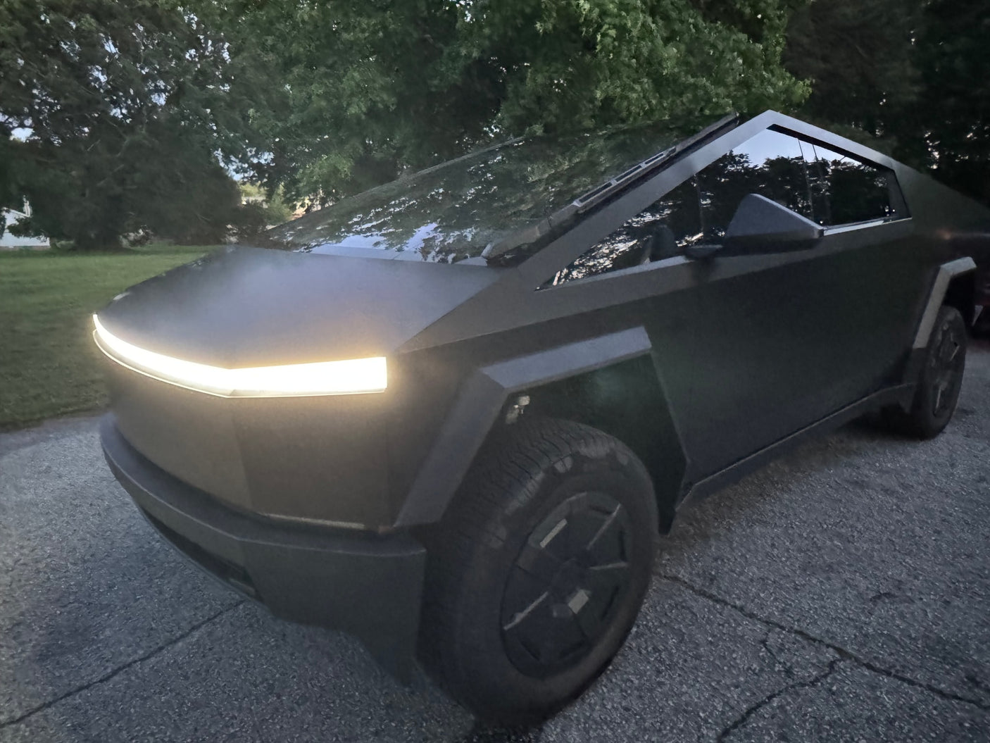 and ambient LED lighting.|Tesla Cybertruck's CyberTent Mode UI shows its integrated tent
