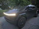  and ambient LED lighting.|Tesla Cybertruck's CyberTent Mode UI shows its integrated tent