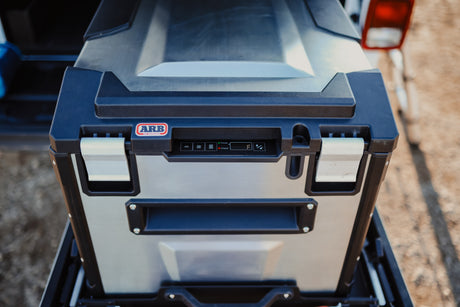 Stay cool on your RV rental adventure with this ARB portable fridge/freezer.