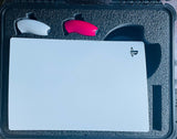 PS5 console & PS VR2 Sense controllers in a protective hard case, ideal for gaming on your next RV rental adventure.