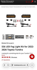 2022-2026 tundra diode dynamics fog lights kit