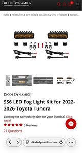 2022-2026 tundra diode dynamics fog lights kit in Fresno, CA (photo 1)