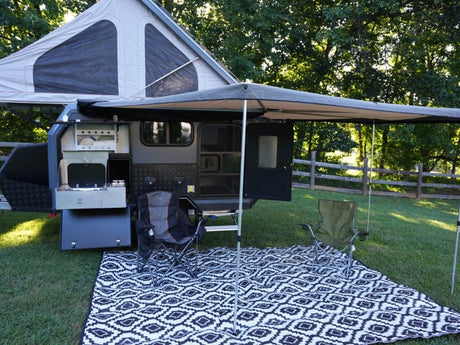 Enjoy this RV rental! A versatile camping trailer with an outdoor kitchen