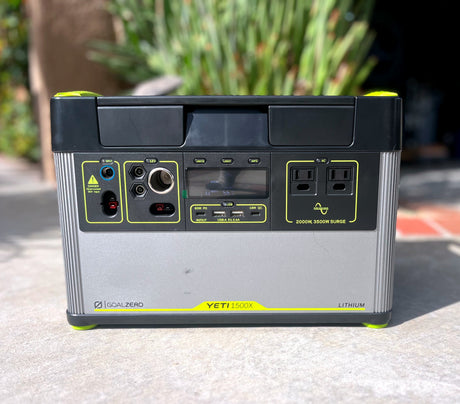Power your rv rental or camping trip with this Goal Zero Yeti 1500X portable power station, currently at 56% charge.