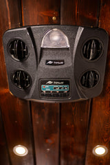 Fresair RV climate control unit with air vents, integrated light, and controls for AC/heating. Essential comfort in your RV rental.