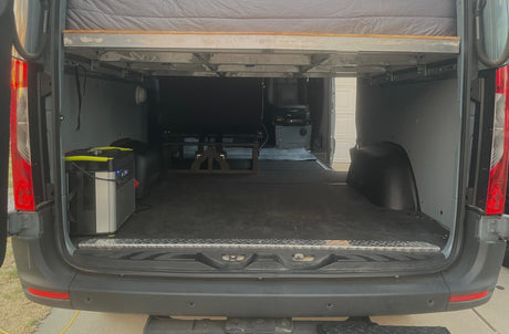Spacious camper van interior, perfect for rv rental adventures.
