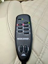 RV rental comfort: RoadComfort massage seat remote with zones, intensity, and speed controls for a relaxing journey.
