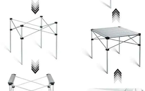 iClimb Lightweight Stable Alu. Folding Square Tabl