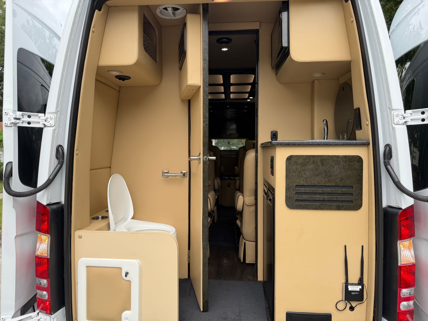 Luxury Mercedes Coach | Massage Chairs & Bathroom