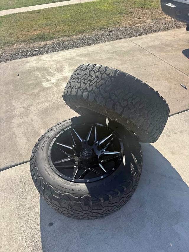 BFGoodrich All-Terrain T/A KO2 Tires with Force Offroad Rims LT275/60R20 ———- 6lugs in Fresno, CA (photo 1)
