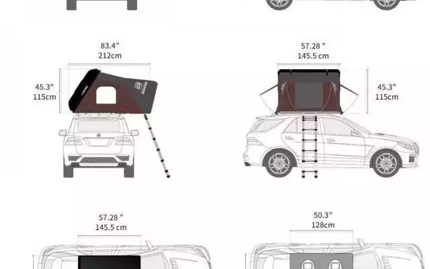 ikamper skycamp mini 2.0 rooftop tent + accessorie — used rooftop tents for sale (photo 5)