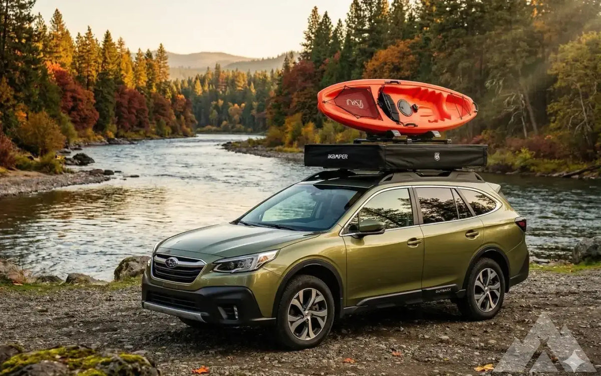 iKamper X-Cover RTT with Crossbars for gear — used rooftop tents for sale