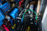 Inside an rv rental: robust Victron Energy & EG4 LL battery system for reliable off-grid power management.