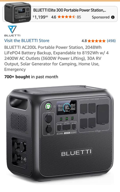 BLUETTI AC200L used once in Tracy, CA (photo 2)