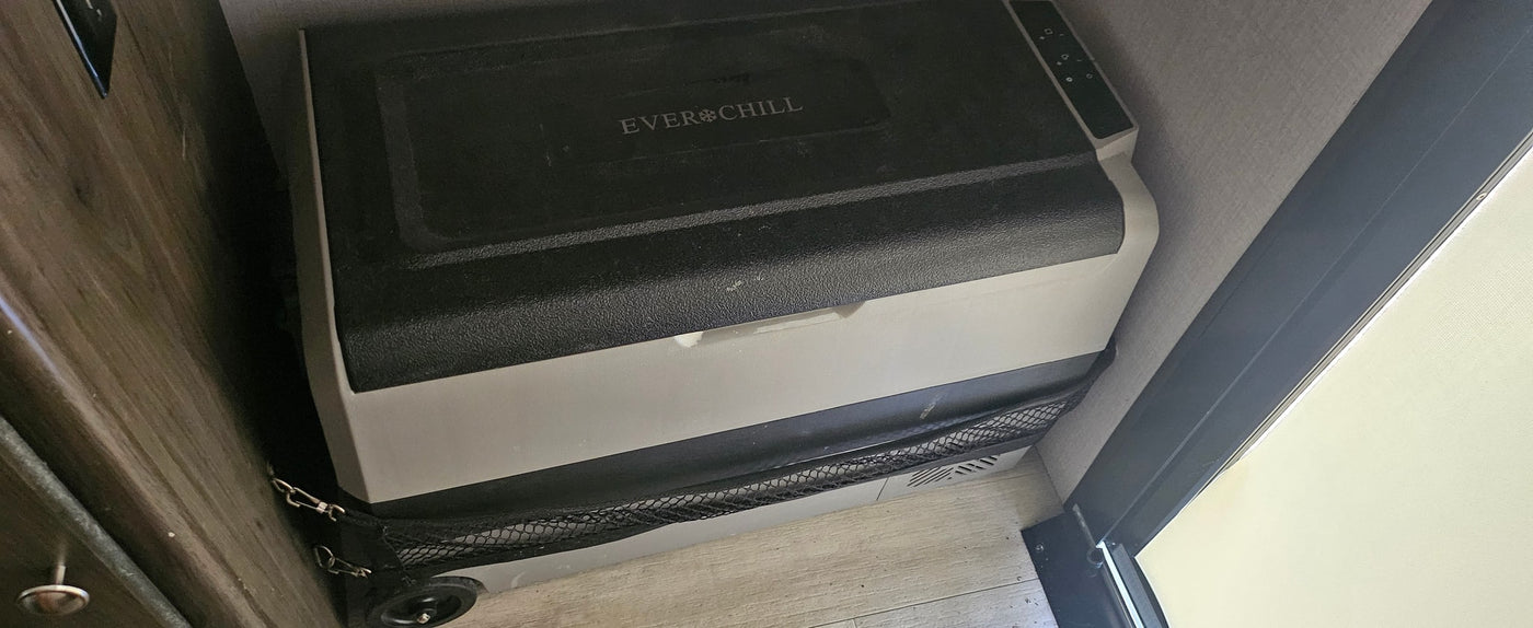 Ever Chill portable electric cooler in an RV rental, providing convenient cold storage for food and drinks on your adventure. — photo 14