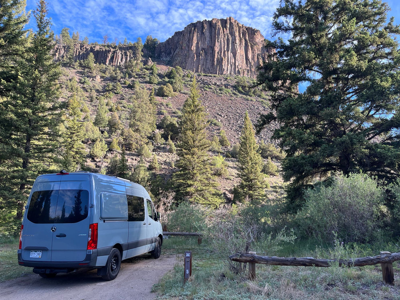  and custom wood build for adventures.|RV rental camper van & REI tent campsite with grill — photo 4