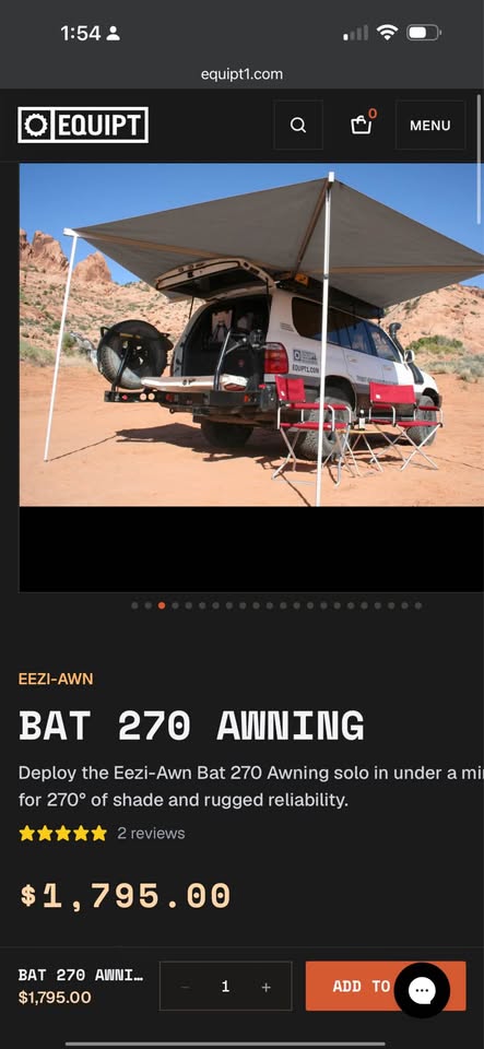 Eezi-Awn Bat 270 Awning + Mounting Brackets in San Diego, CA (photo 9) — photo 9