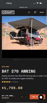 Eezi-Awn Bat 270 Awning + Mounting Brackets in San Diego, CA (photo 9)