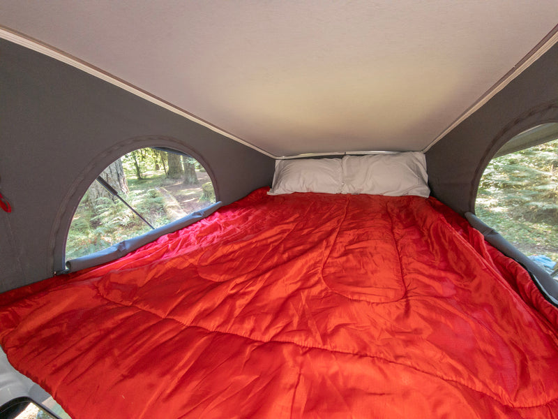  ready for outdoor adventure.|An RV rental camper van with its rear doors open — photo 16