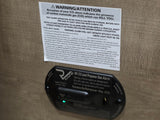 RV rental: CO and Propane Gas Alarm with crucial safety warnings and emergency instructions for gas detection.