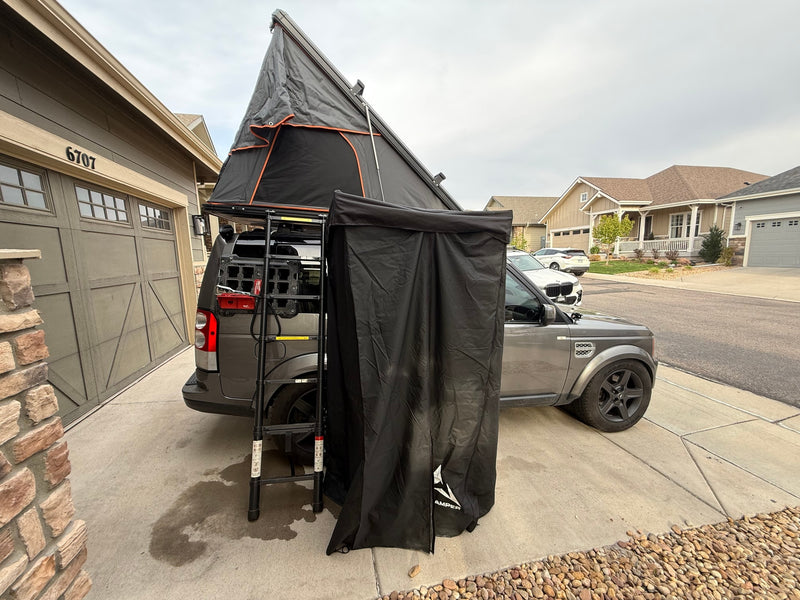 Explore with this rv rental featuring an overland SUV, deployed iKamper rooftop tent, and privacy room, ready for your next outdoor adventure. — photo 13