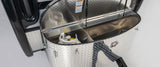 RV rental accessory: Diamond plate storage box with propane tank. Ideal for camping gear storage on your RV.