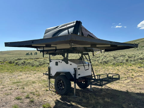 Off-Road Trailer and Pop-up Tent by JP Adventures overland rental
