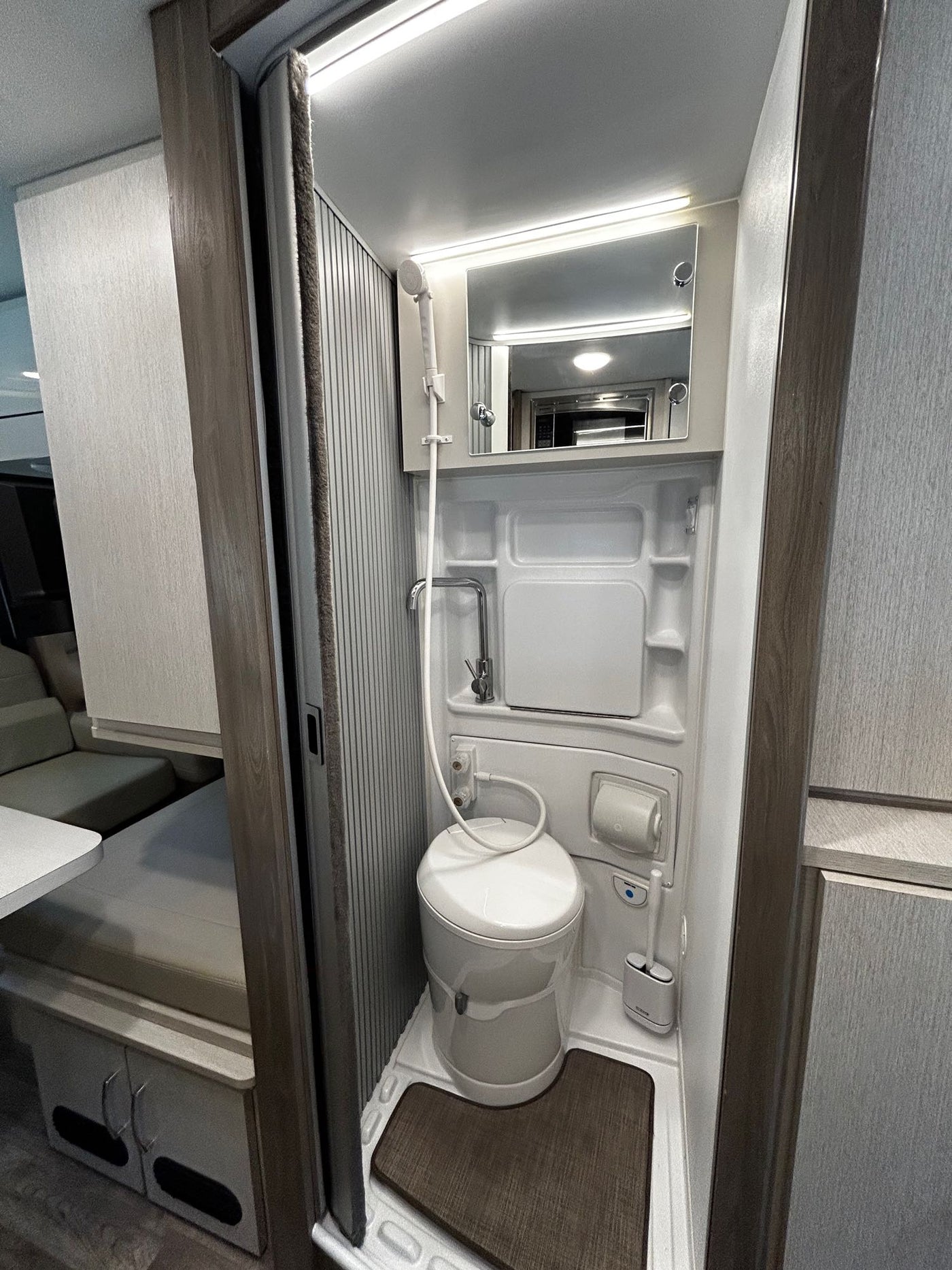  perfect for road trips.|Dark grey Ram ProMaster camper van — photo 4