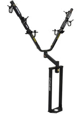 This heavy-duty bike rack, ideal for an RV rental, securely transports bicycles. Features BIKEWING and LET'S GO AERO branding.