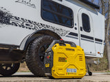 Power your RV rental adventures! This Champion 2500W inverter generator ensures off-grid comfort with your compact camper.
