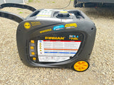Portable dual-fuel generator on gravel, ideal for rv rental power needs.