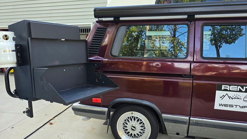  and cooking area. Perfect for your RV rental getaway.|Interior view of an RV rental showing a bed — photo 20