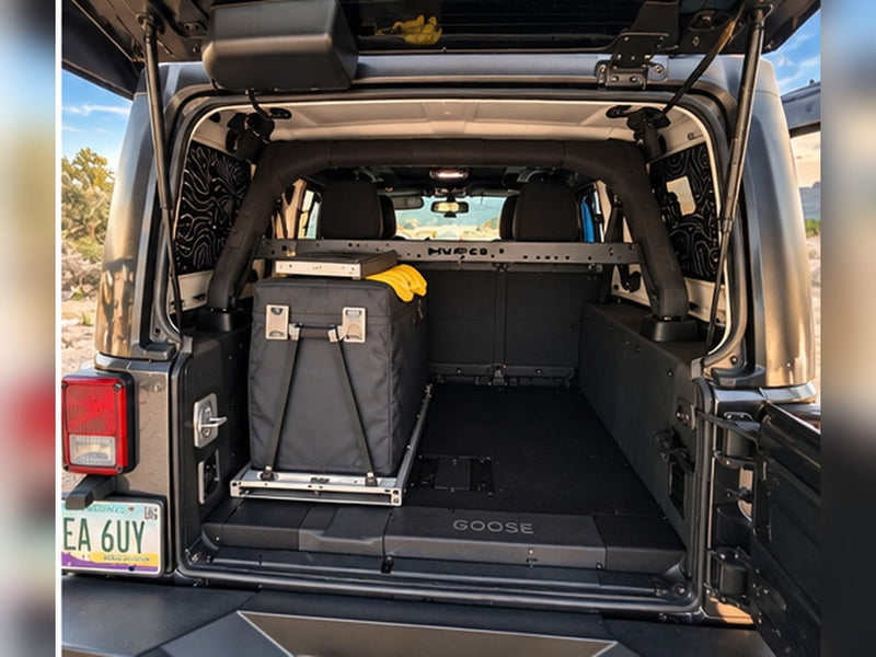  featuring roof awning and robust tires.|Adventure awaits inside this Jeep Wrangler — photo 5