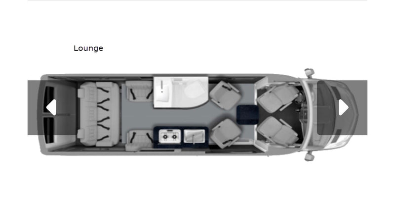  and blue ambient lighting.|This rv rental features a built-in stainless CONTOURE Power Convection microwave oven — photo 6