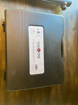 A GASONE GS-3000 portable gas stove in its case, ideal for **RV rental** trips, camping, and outdoor cooking.